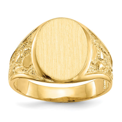 14K gold signet ring