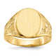 14K 11.5x15.0mm Open Back Mens Signet Ring