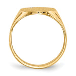 14K 14.0x16.0mm Open Back Diamond Mens Signet Ring view