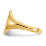 14K 8.5x12.0mm Closed Back Signet Ring view