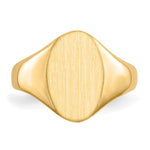 14K 8.5x12.0mm Closed Back Signet Ring view