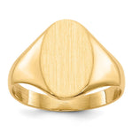 14K 8.5x12.0mm Closed Back Signet Ring view