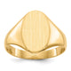 14K 8.5x12.0mm Closed Back Signet Ring