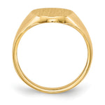 14K White Gold 9.5x12.5mm Closed Back Signet Ring view