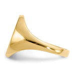 14K 9.5x12.5mm Closed Back Signet Ring view
