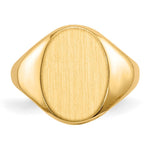 14K 9.5x12.5mm Closed Back Signet Ring view