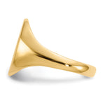 14K 10.0x14.0mm Closed Back Signet Ring view