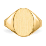 14K 10.0x14.0mm Closed Back Signet Ring view