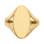 14K 9.0x16.5mm Closed Back Signet Ring view