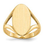 14K 9.0x16.5mm Closed Back Signet Ring view