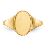14K 8.5x12.0mm Open Back Signet Ring view