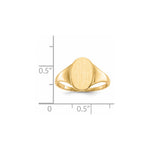 14K 8.5x12.0mm Open Back Signet Ring view