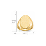 14K 12.0x17.0mm Open Back Signet Ring view