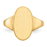 14K 9.0x14.5mm Closed Back Signet Ring view