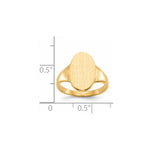14K 9.0x14.5mm Closed Back Signet Ring view
