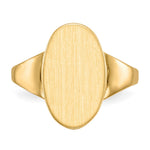 14K 9.0x14.5mm Open Back Signet Ring view
