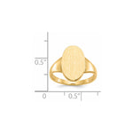 14K 9.0x14.5mm Open Back Signet Ring view