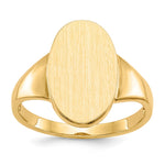 14K 9.0x14.5mm Open Back Signet Ring view