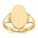 14K 9.0x14.5mm Open Back Signet Ring