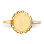 14K 8.5x9.0mm Open Back Signet Ring view