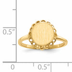 14K 8.5x9.0mm Open Back Signet Ring view