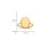 14K 9.0x12.0mm Open Back Signet Ring view
