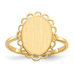 14K 9.0x12.0mm Open Back Signet Ring view