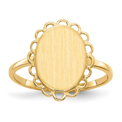 14K gold signet ring