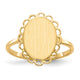 14K 9.0x12.0mm Open Back Signet Ring