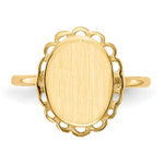 14K 9.0x11.5mm Open Back Signet Ring view