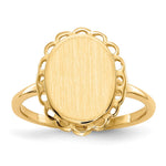 14K 9.0x11.5mm Open Back Signet Ring view