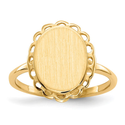 14K gold signet ring