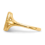 14K 8.5x6.5mm Open Back Child's Signet Ring view