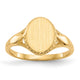 14K 8.5x6.5mm Open Back Child's Signet Ring