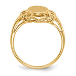 14K 7.5x10.5mm Open Back Signet Ring view