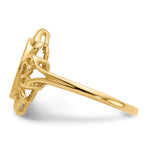 14K 7.5x10.5mm Open Back Signet Ring view