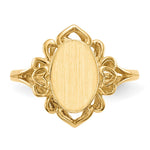 14K 7.5x10.5mm Open Back Signet Ring view