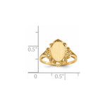 14K 7.5x10.5mm Open Back Signet Ring view