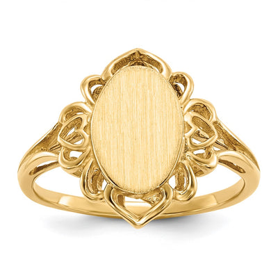 14K gold signet ring