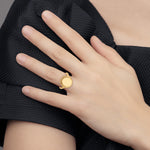 14K 11.0x12. Open Back Signet Ring view