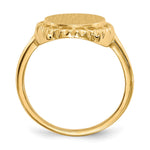 14K 11.0x12. Open Back Signet Ring view