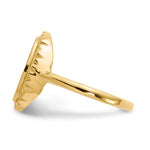 14K 11.0x12. Open Back Signet Ring view