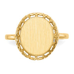 14K 11.0x12. Open Back Signet Ring view