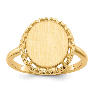 14K gold signet ring