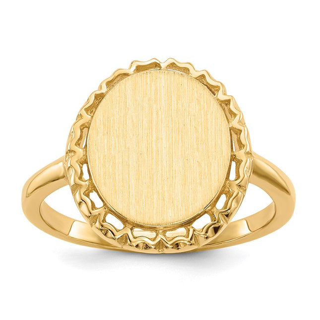 14K gold signet ring