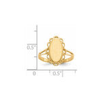14K 7.0x13.0mm Open Back Signet Ring view