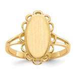 14K 7.0x13.0mm Open Back Signet Ring view