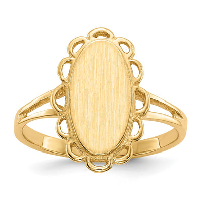 14K gold signet ring