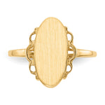 14K 7.0x14.5mm Open Back Signet Ring view