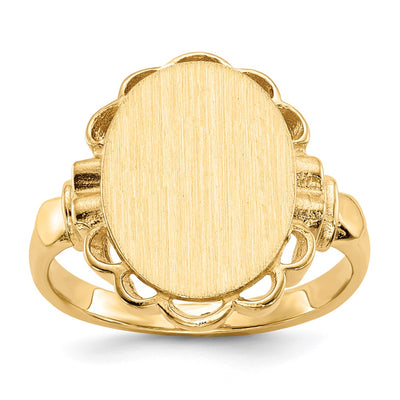 14K gold signet ring